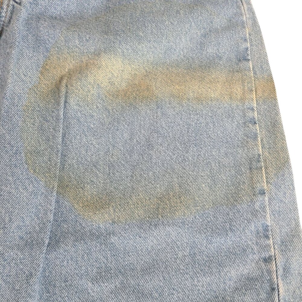 Carhartt Men's Light Wash Straight Leg Denim Jeans Size 32x32 Stained - Picture 5 of 9